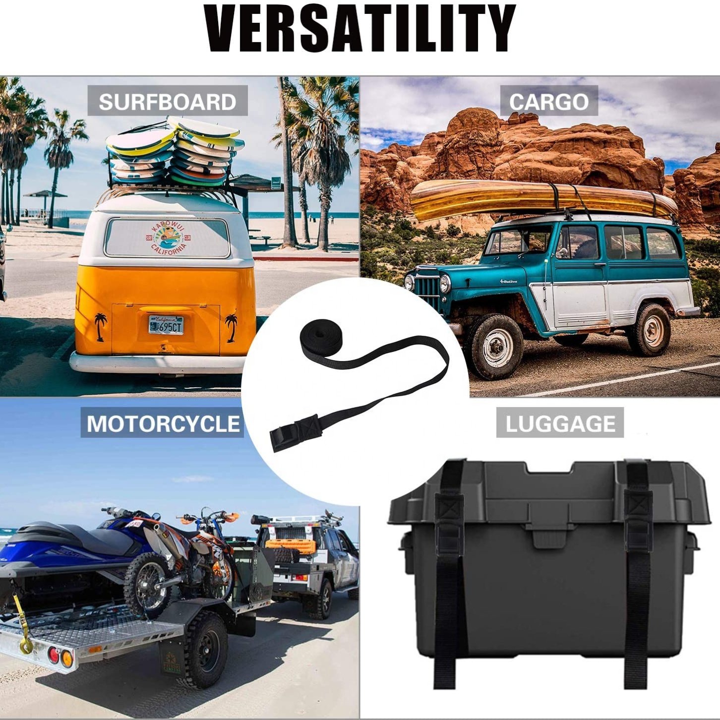 Customized Product Cam Lock Lashing Belt Ratchet Strap Tie Down Cam Buckle Strap With Logo