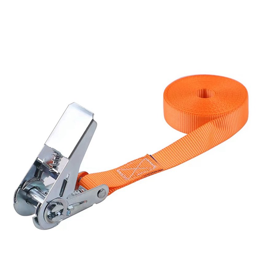 High quality ratchet tie down stainless steel 304 ratchet buckle and S hook cargo lashing strap