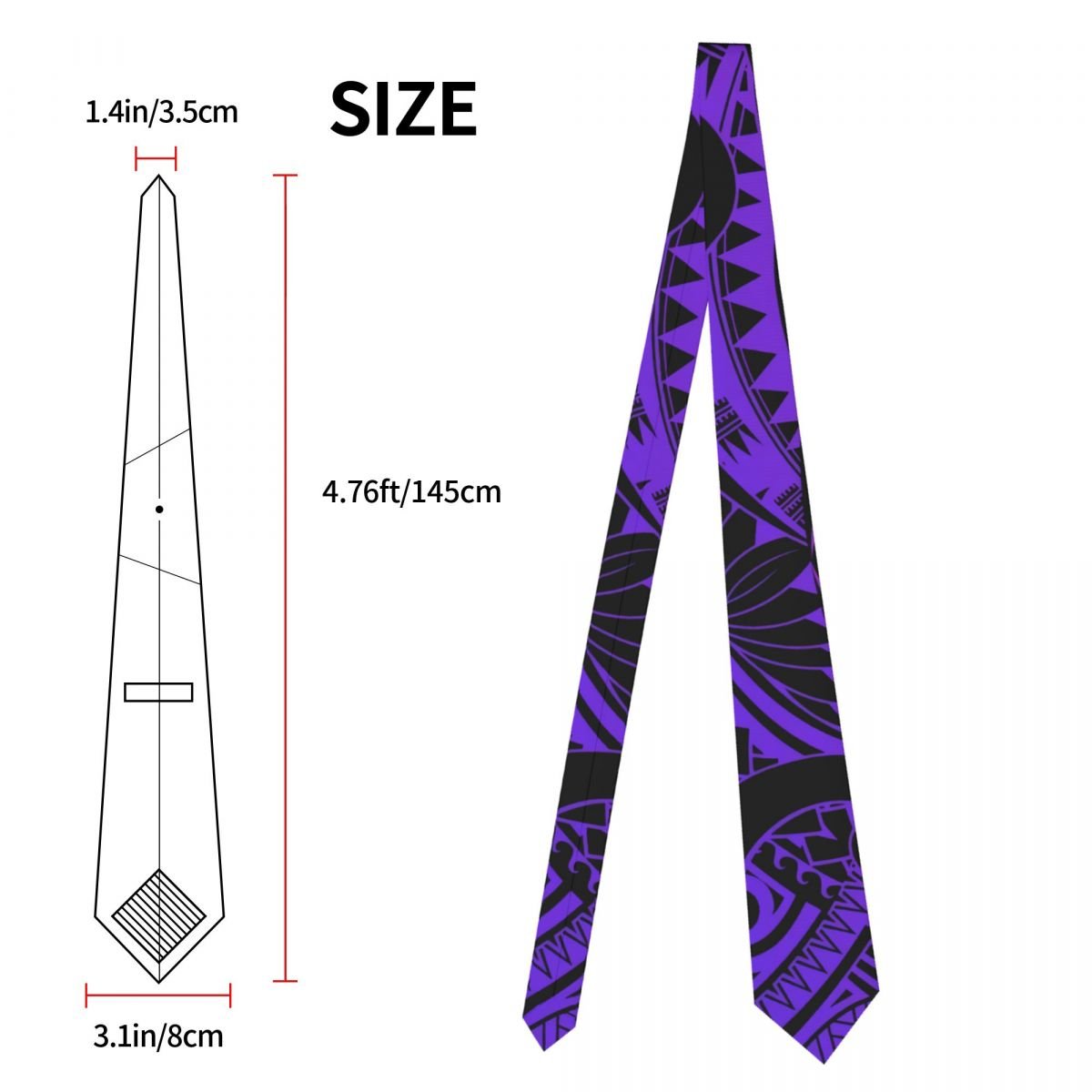 custom Polynesian soft and comfortable Silk Tie and Handkerchief Skinny Tie Men Neck Tie Set Gift Customized Silkscreen Style
