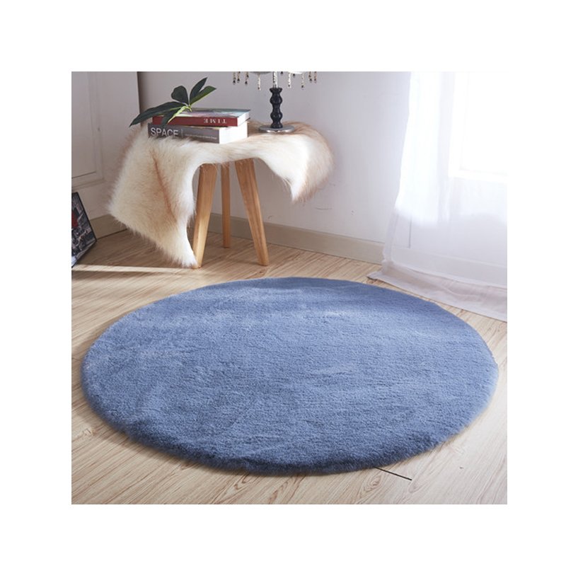 Faux Rabbit Fur Carpet Comfortable Soft Plush Rug Modern Simple Bedroom Living Room Balcony Cushion Solid Color Sofa Mat