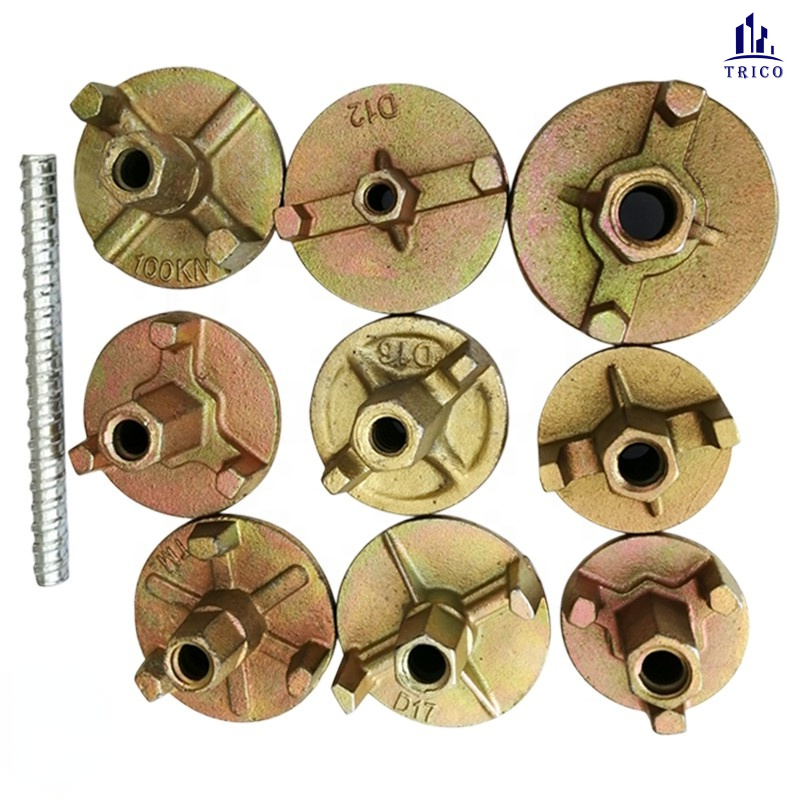 Construction Concrete Steel Formwork Tie Rod System Casting Combi Plate Wing Nut
