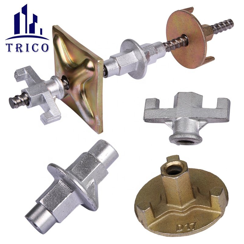 Construction Concrete Steel Formwork Tie Rod System Casting Combi Plate Wing Nut