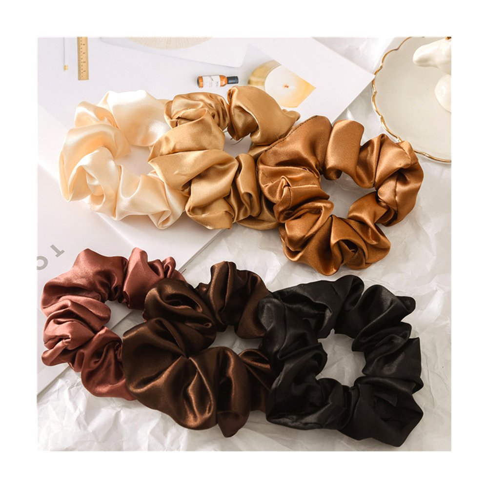 Luxurious Accessories Large Hair Elastic Band Scrunchies Women Fashion Silk Scrunchies for Hair Bands Hair Ties Ponytail Holder