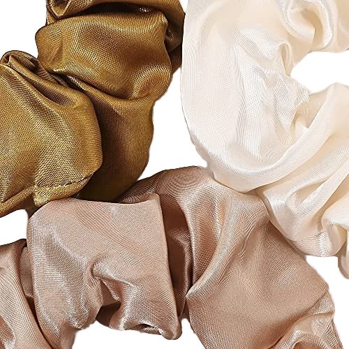 girl women satin silk hair tied ponytail holder accessories elasticity mulberry silk scrunchies