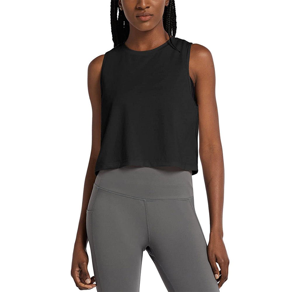 OEM Custom Logo Slim Shoulder Strap Slim Fit Open Back Fitness Quick Drying Sports Yoga Women's Tank Top
