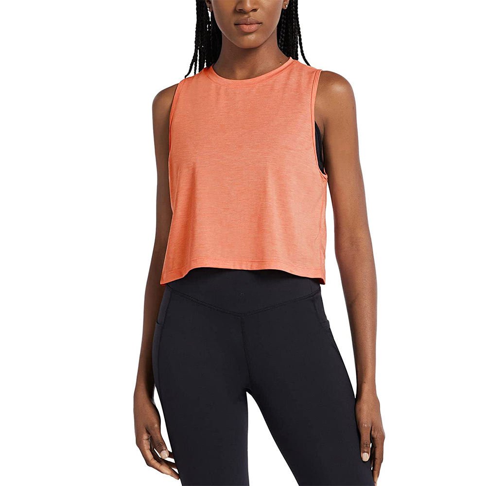 OEM Custom Logo Slim Shoulder Strap Slim Fit Open Back Fitness Quick Drying Sports Yoga Women's Tank Top