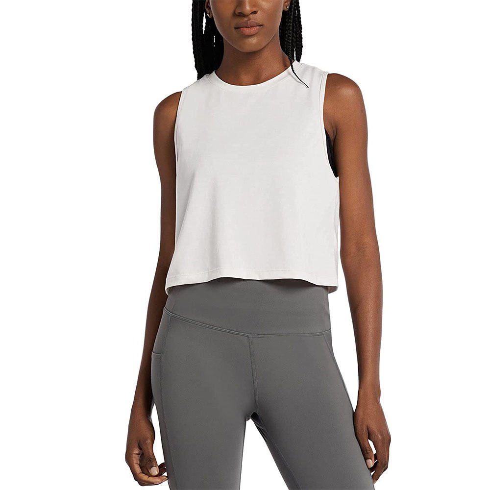 OEM Custom Logo Slim Shoulder Strap Slim Fit Open Back Fitness Quick Drying Sports Yoga Women's Tank Top