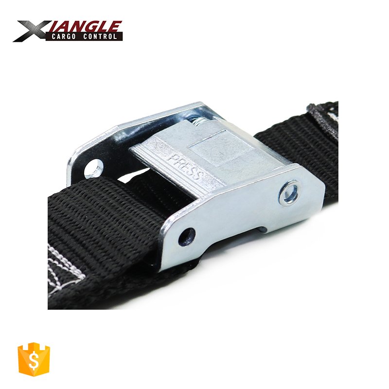 Heavy Duty 1.5 Inch 38mm 1200lbs Motorcycle Tie Down Strap with S Hooks for Cargo Lashing