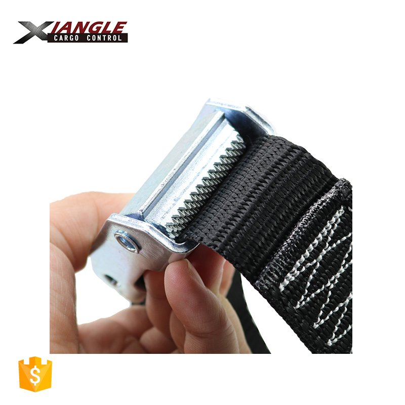 Heavy Duty 1.5 Inch 38mm 1200lbs Motorcycle Tie Down Strap with S Hooks for Cargo Lashing