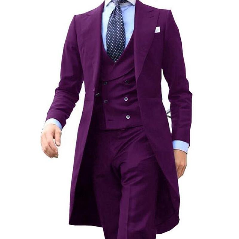 men's suits blazer 4 pcs jacket vest pants and tie