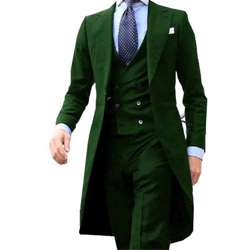 men's suits blazer 4 pcs jacket vest pants and tie