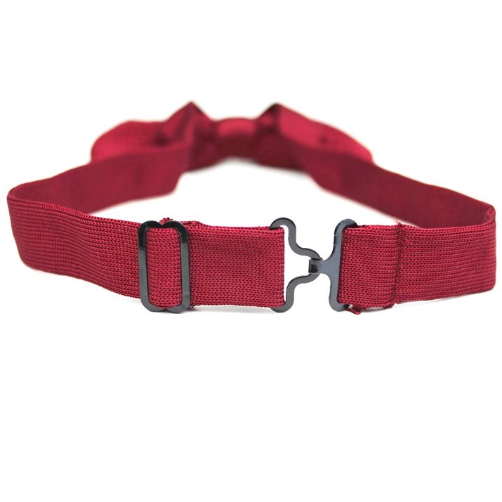 High Quality Custom Fashion Bow Tie Solid Navy and Red Knit Bowtie Made of Polyester in China