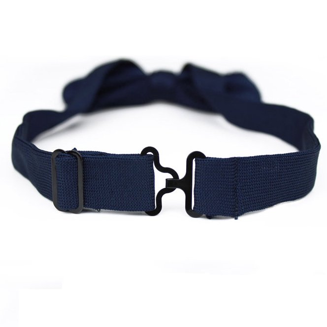 High Quality Custom Fashion Bow Tie Solid Navy and Red Knit Bowtie Made of Polyester in China