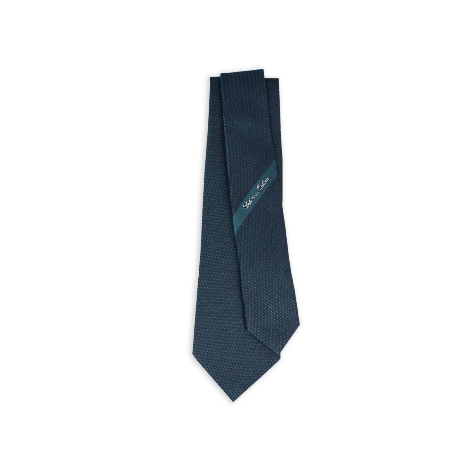 Italian 100% Silk Jacquard Necktie Napoli Peacock Blue Business Style Handmade Seven-Fold Tie Printed Elevate Your Presence