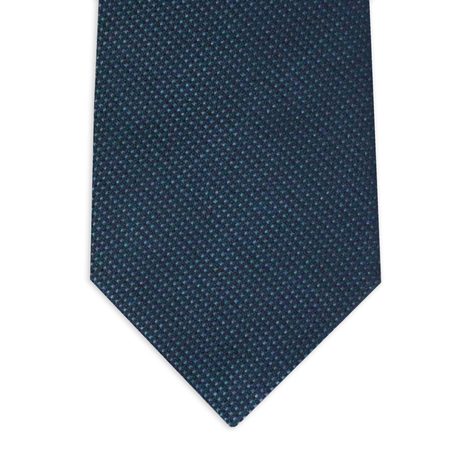 Italian 100% Silk Jacquard Necktie Napoli Peacock Blue Business Style Handmade Seven-Fold Tie Printed Elevate Your Presence