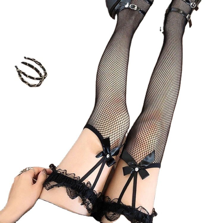 King Mcgreen star Wholesale Network Lace Sling Thigh Silk Over Knee Long Leg Sexy Socks