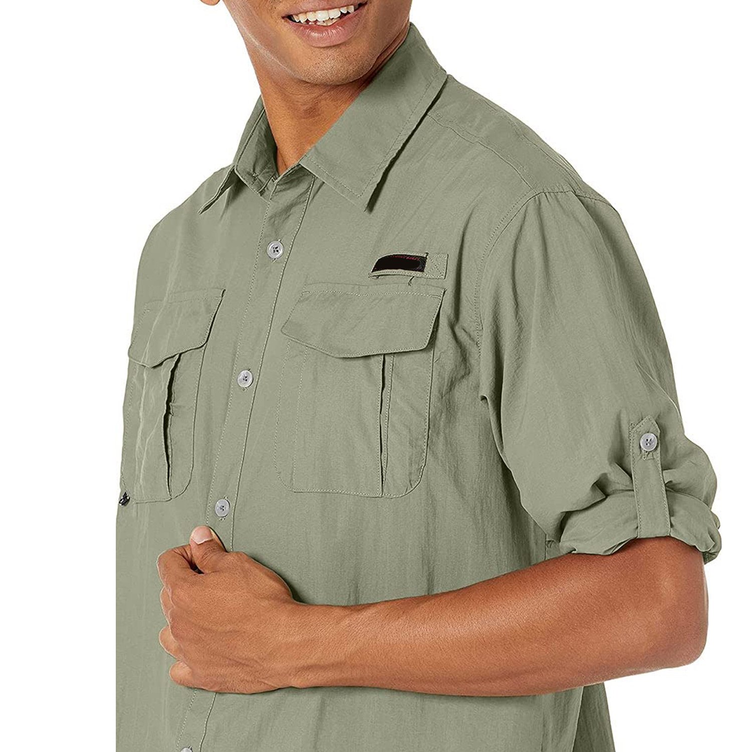 Garment Manufacturer Custom Men Long Sleeve Button Down Fishing Shirt Lightweight Quick Dry Upf50 Fishing Shirts For Men Hiking