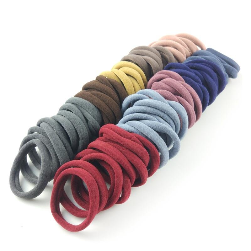 Black Hair Ties Gum Ponytail Holders Rubber Band Colorful Headband Hair Bands For Women Girls Hair Accessories