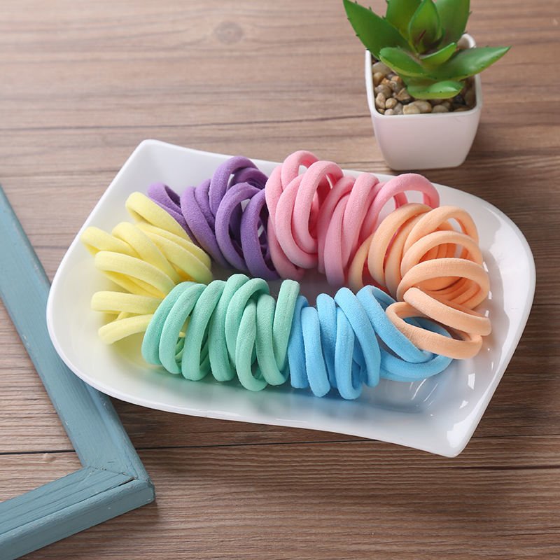Black Hair Ties Gum Ponytail Holders Rubber Band Colorful Headband Hair Bands For Women Girls Hair Accessories