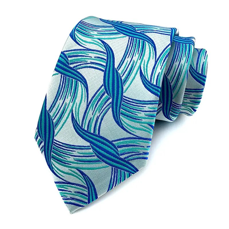 Custom Trendy Yellow Printed Embroidered Fashion Polyester Silk Suit Accessories Label Tie For Men