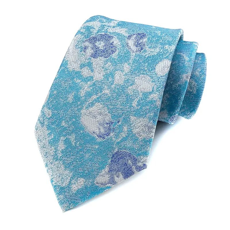 Custom Trendy Yellow Printed Embroidered Fashion Polyester Silk Suit Accessories Label Tie For Men