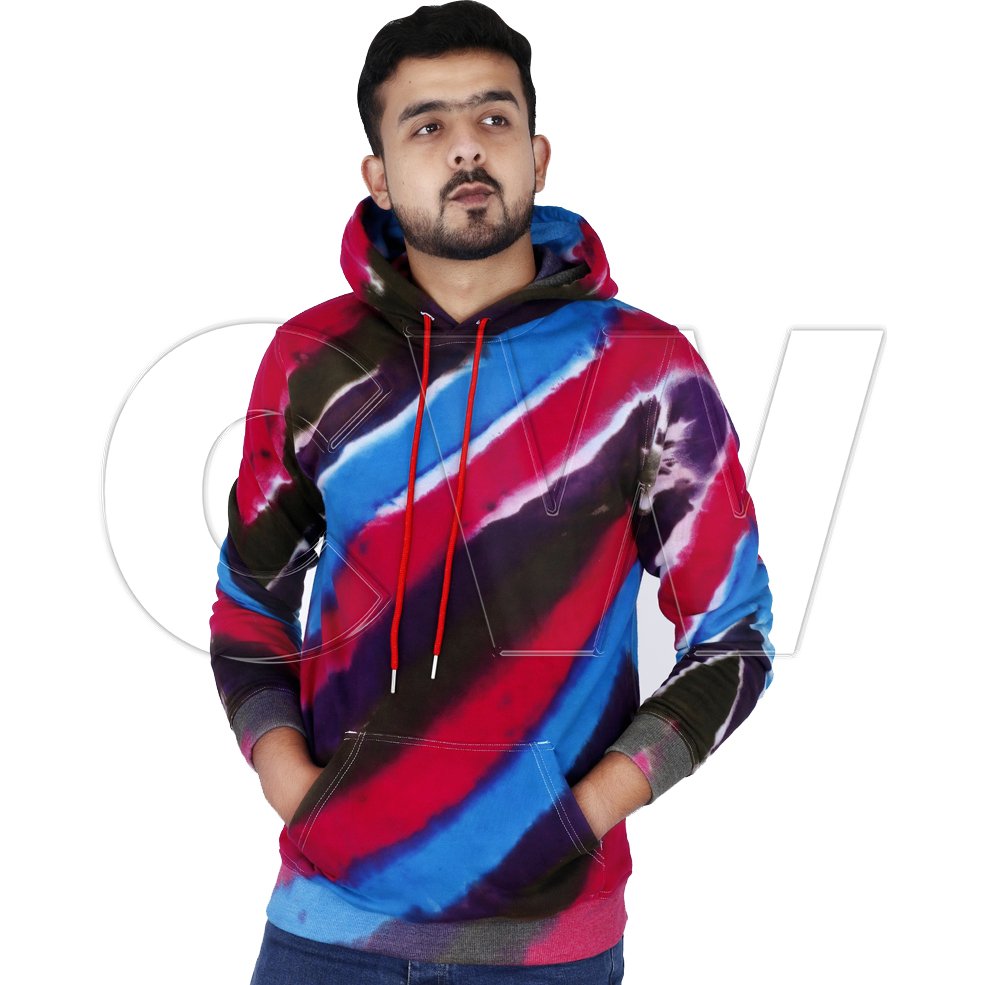 OEM 2021High Quality Men Quick Dry Sustainable Tie Dye Hoodies