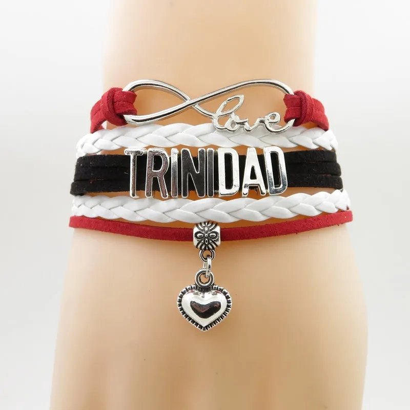 Trinidad and Tobago Map Flag Charm Pendant Necklace Bracelet Earrings Ring Cuff Link Tie Clip Lapel Pin Key Chain Jewelry Set