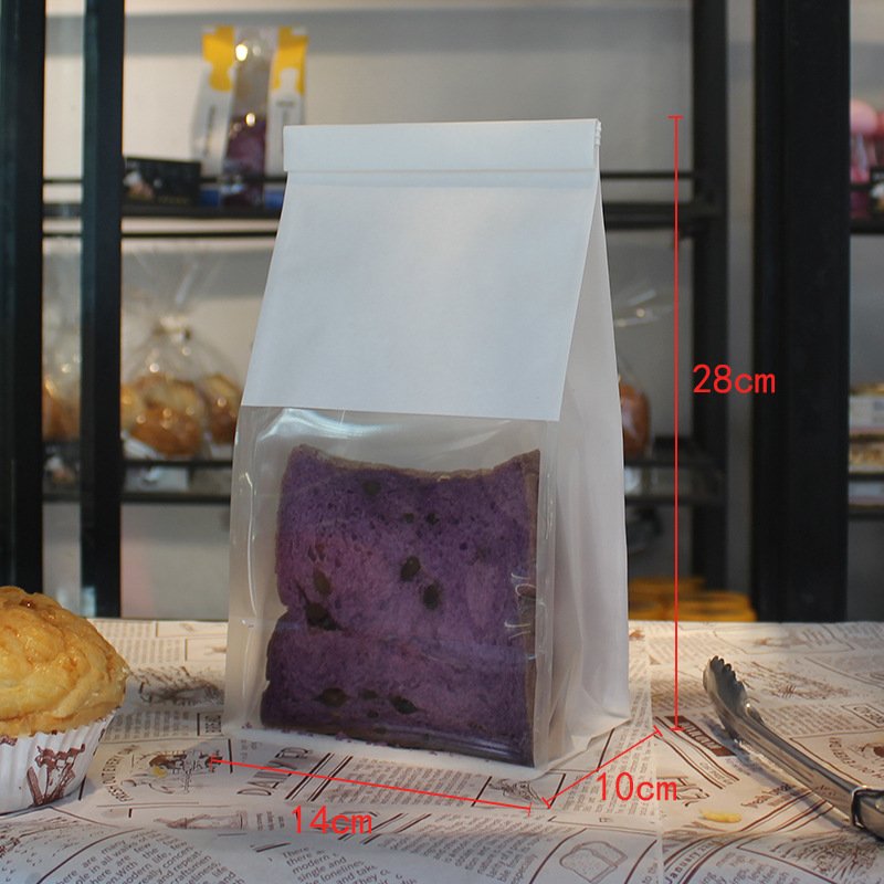 Biodegradable Homemade Paper Bread Bag Custom Storage Bags Disposable Long Bread Cookie Packaging For Bakery Food Baking