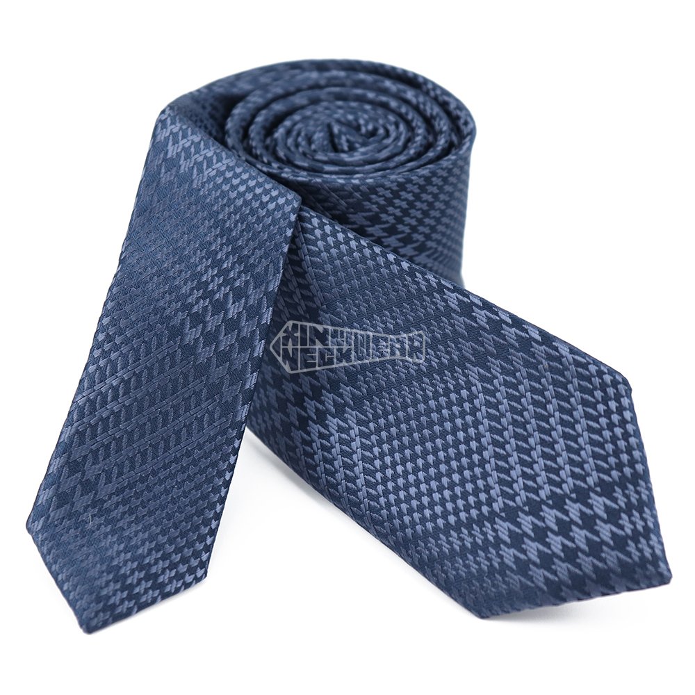 Polyester Designer Neckties Skinny Check Custom Design Accessories Houndstooth Woven Men Plaid Tie