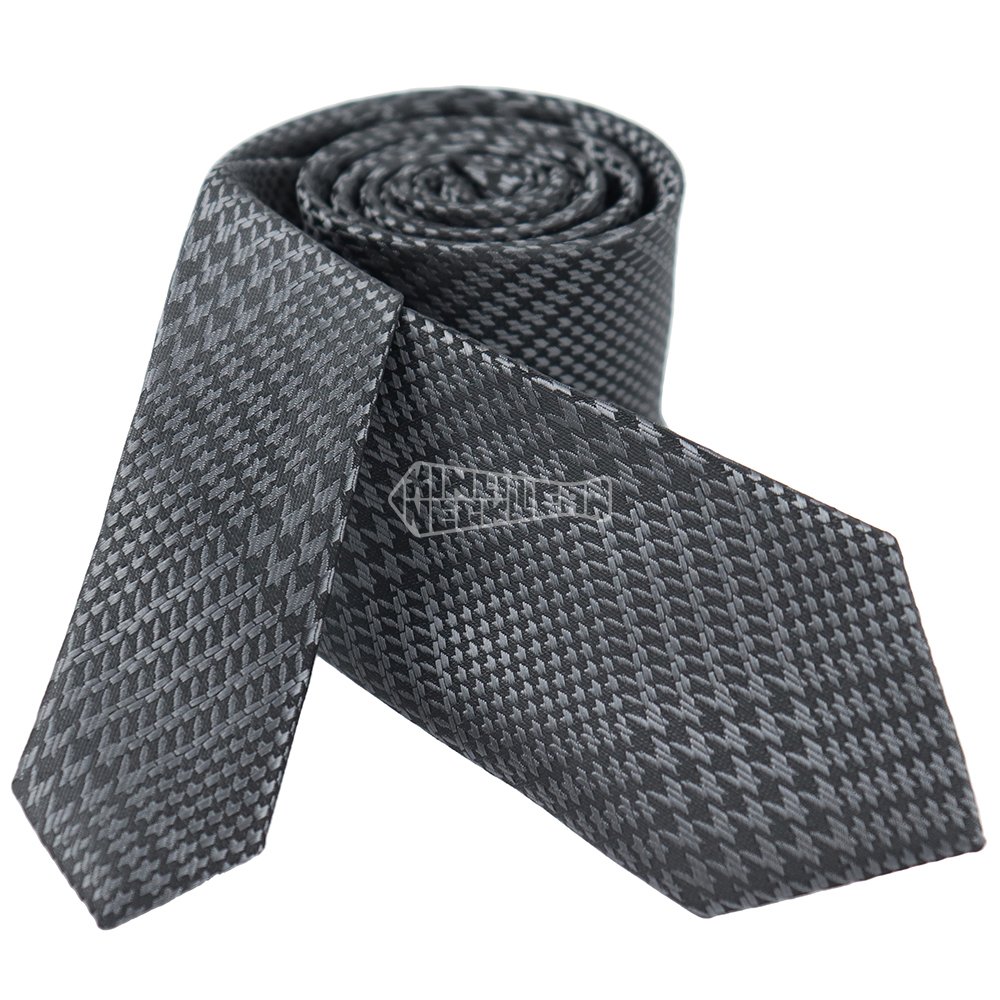 Polyester Designer Neckties Skinny Check Custom Design Accessories Houndstooth Woven Men Plaid Tie