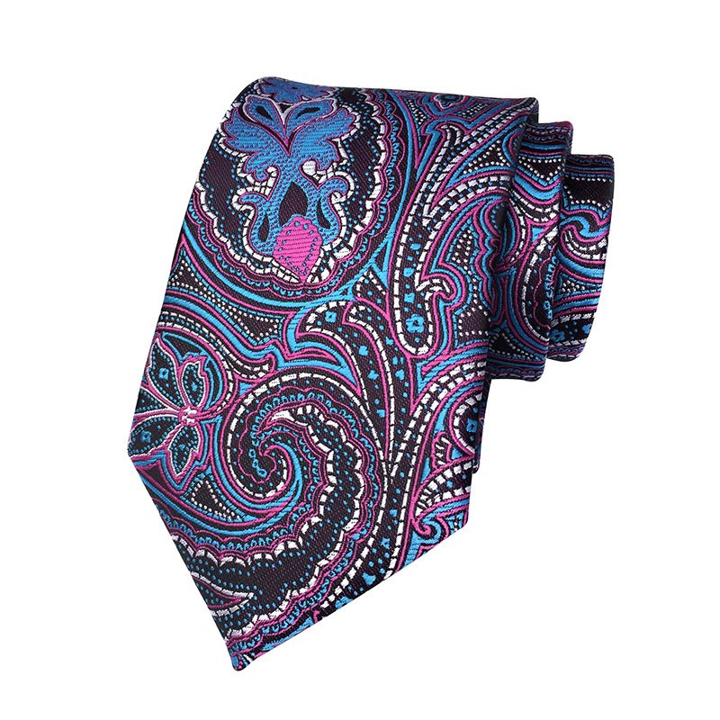 Fashion Floral Paisley Silk Jacquard Woven Tie Necktie for Men Business Wedding Formal Party Neckwear