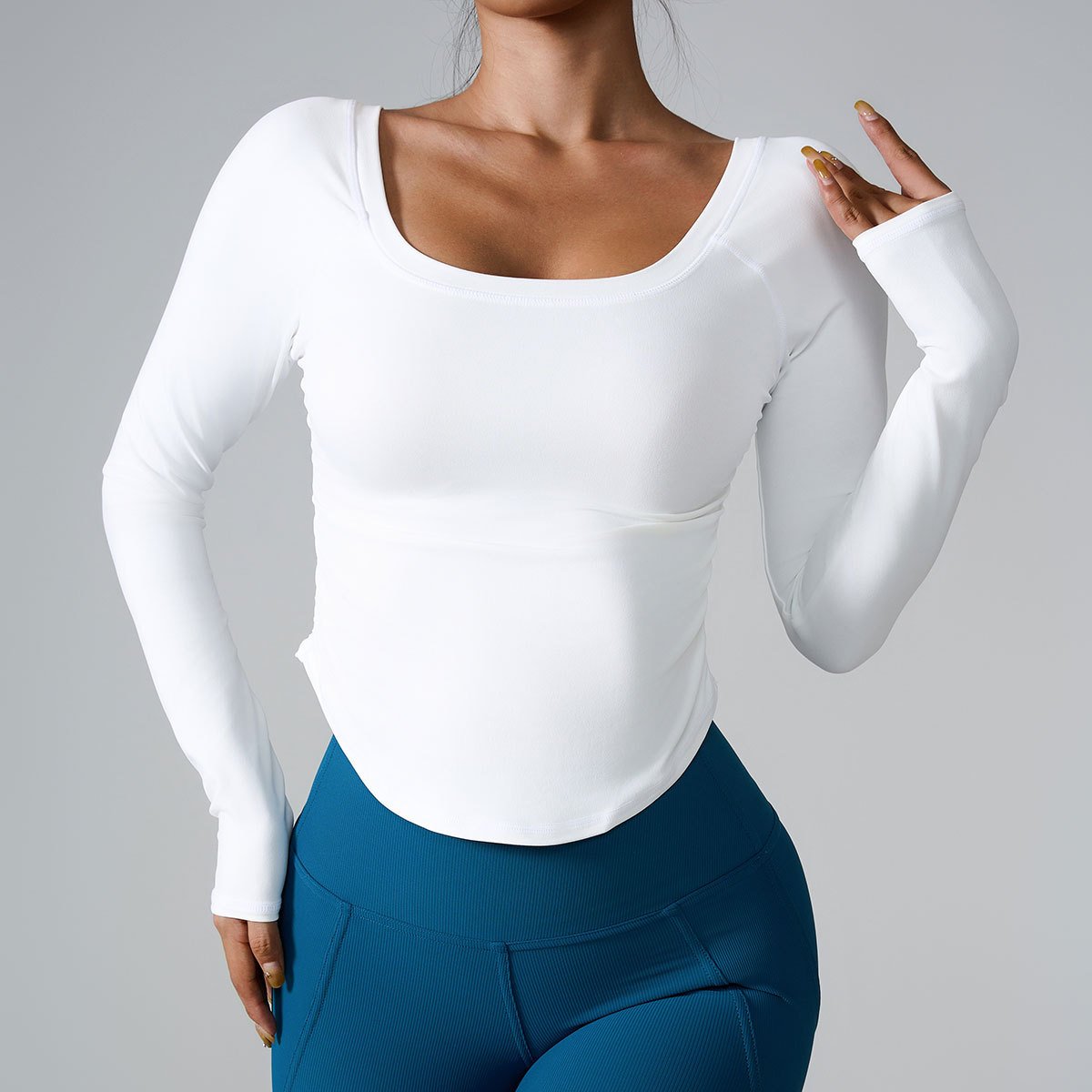 High Elasticity Tight T-shirts Women Workout Running Quickly Dry Tops Breathable Sports Gym Yoga Tops