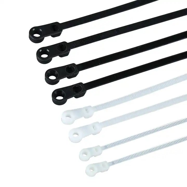 Good Quality Manufactured Mountable Head Cable Ties Black Double Locking Cable Ties Nylon Material Low Price