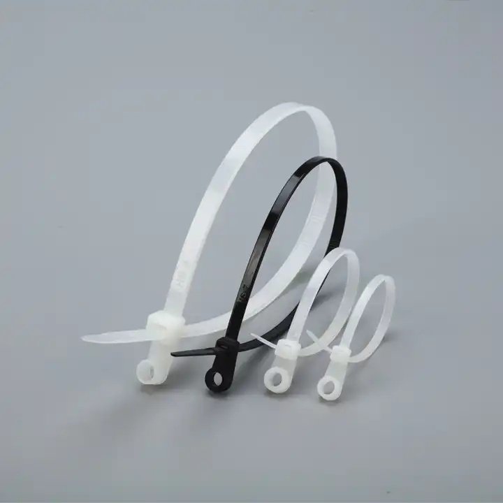 Good Quality Manufactured Mountable Head Cable Ties Black Double Locking Cable Ties Nylon Material Low Price