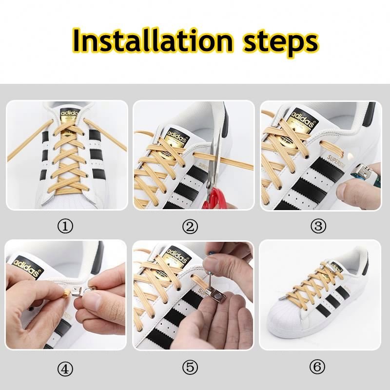 New Elastic Magnetic ShoeLaces Fashion Creative Quick No Tie Shoe laces Kids Adult Unisex Shoelace Sneakers Lazy Shoe Laces