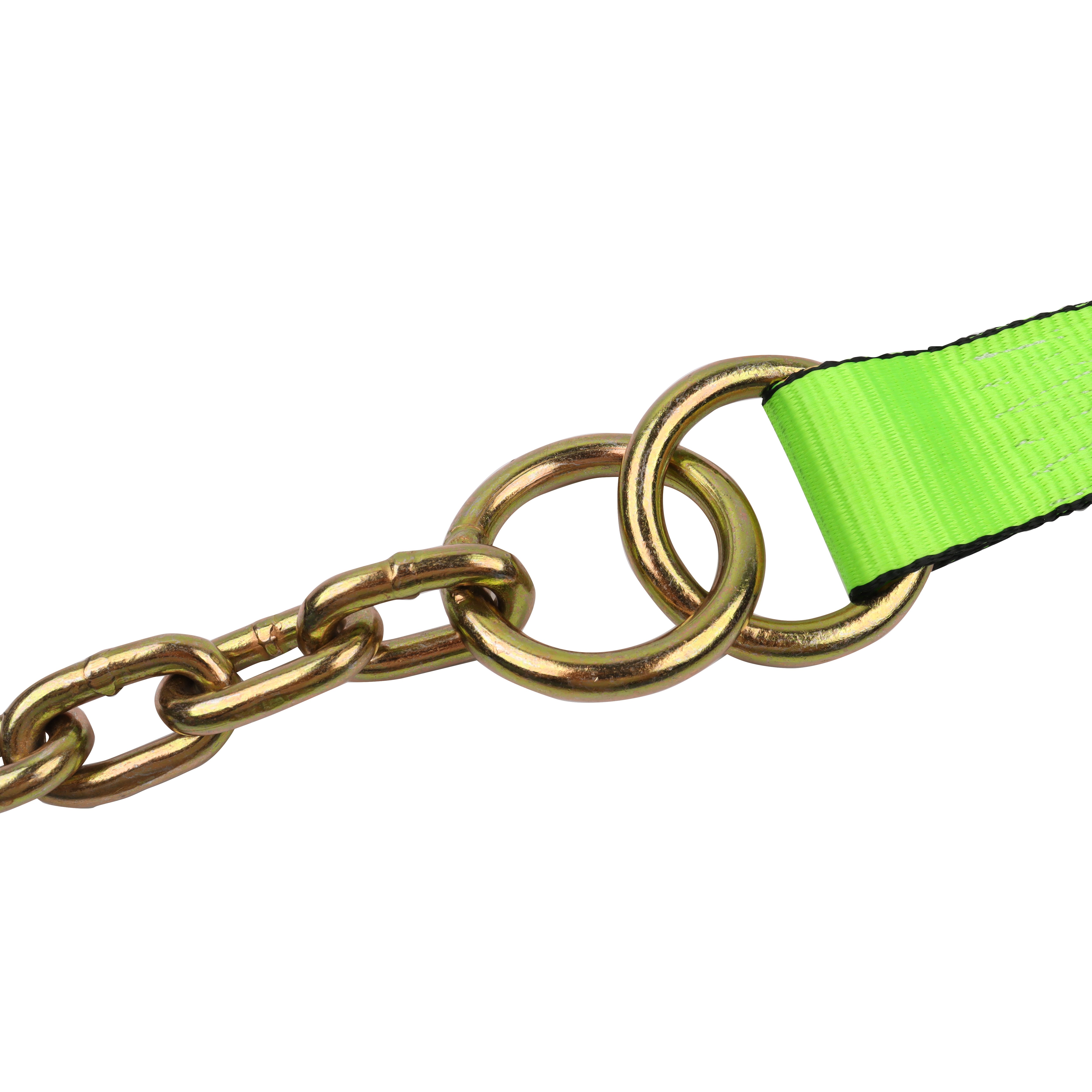 2 inch 9 point chain tie down car hauler truck tow dolly tire wheel tie down strap lasso strap