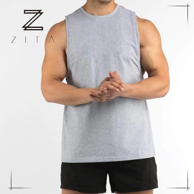 Custom fitness mens compression gym tank top muscle workout singlets sports Fitness Vest Sleeveless heather Tank tops