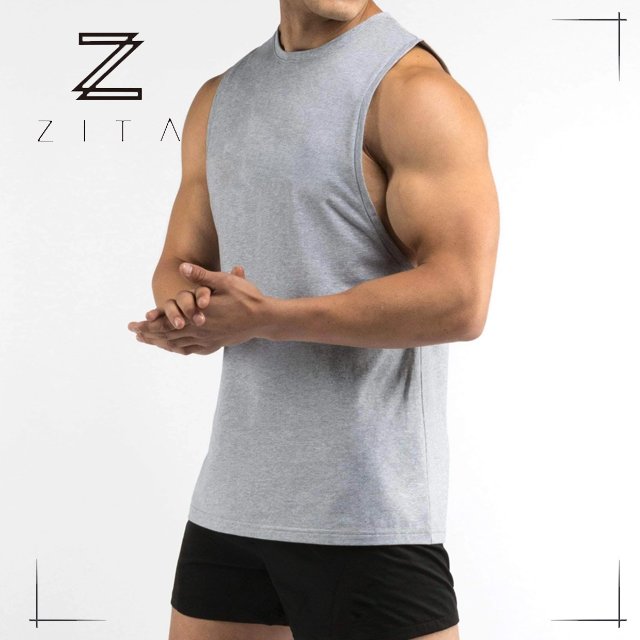 Custom fitness mens compression gym tank top muscle workout singlets sports Fitness Vest Sleeveless heather Tank tops