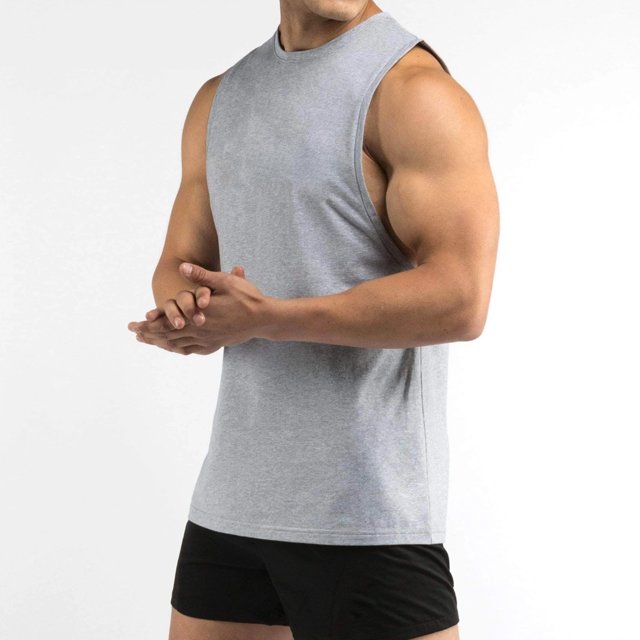 Custom fitness mens compression gym tank top muscle workout singlets sports Fitness Vest Sleeveless heather Tank tops