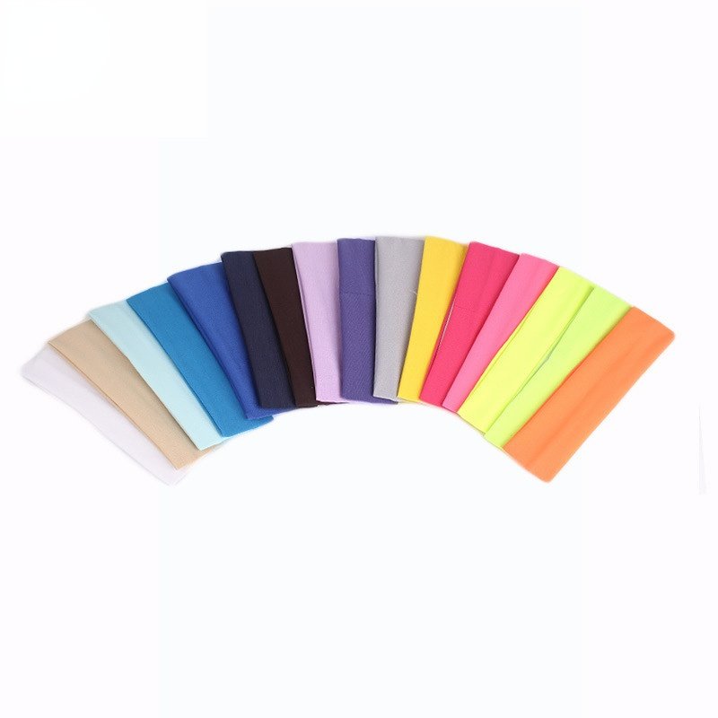 FF2538 Custom Stretchy Sports Sweat Band Women Girls Athletic Headband Yoga Fitness Exercise Hairband Sweatband