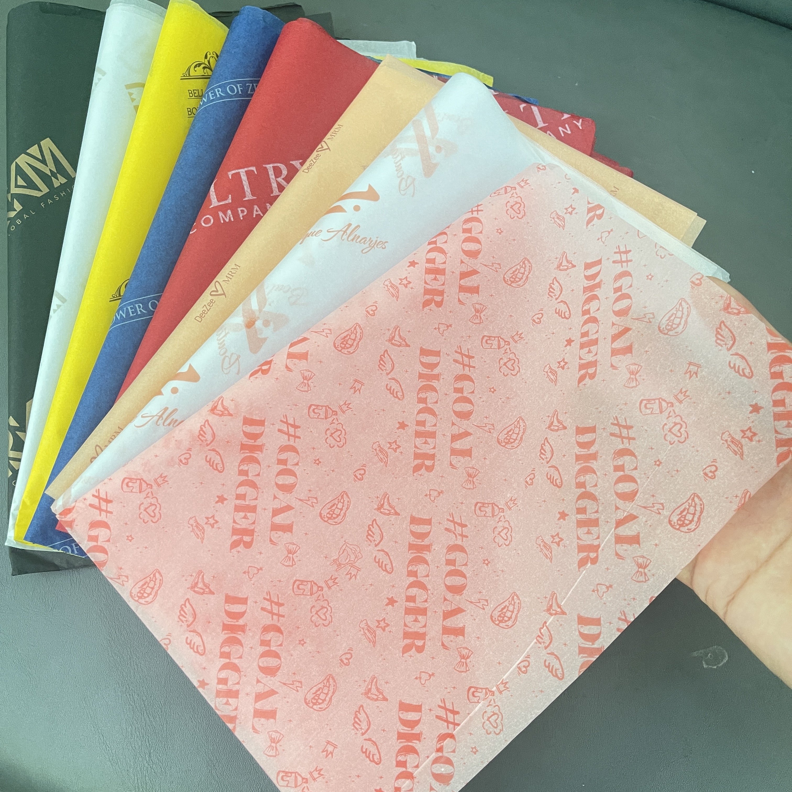Cheap Custom Printed Soft Gift T-shirt Tissue Paper Branded Pink Wrapping Tissue Paper