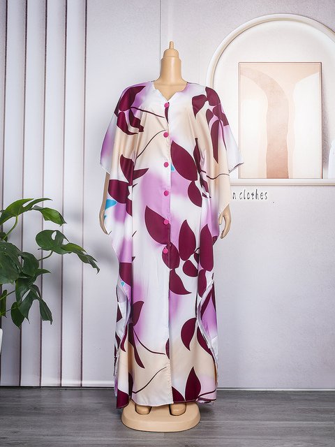 Plus Size African Party Dresses for Women Dashiki Boubou Robe Abaya Dubai Kaftan Maxi Gown Africa Clothing Print Ankara Chiffon