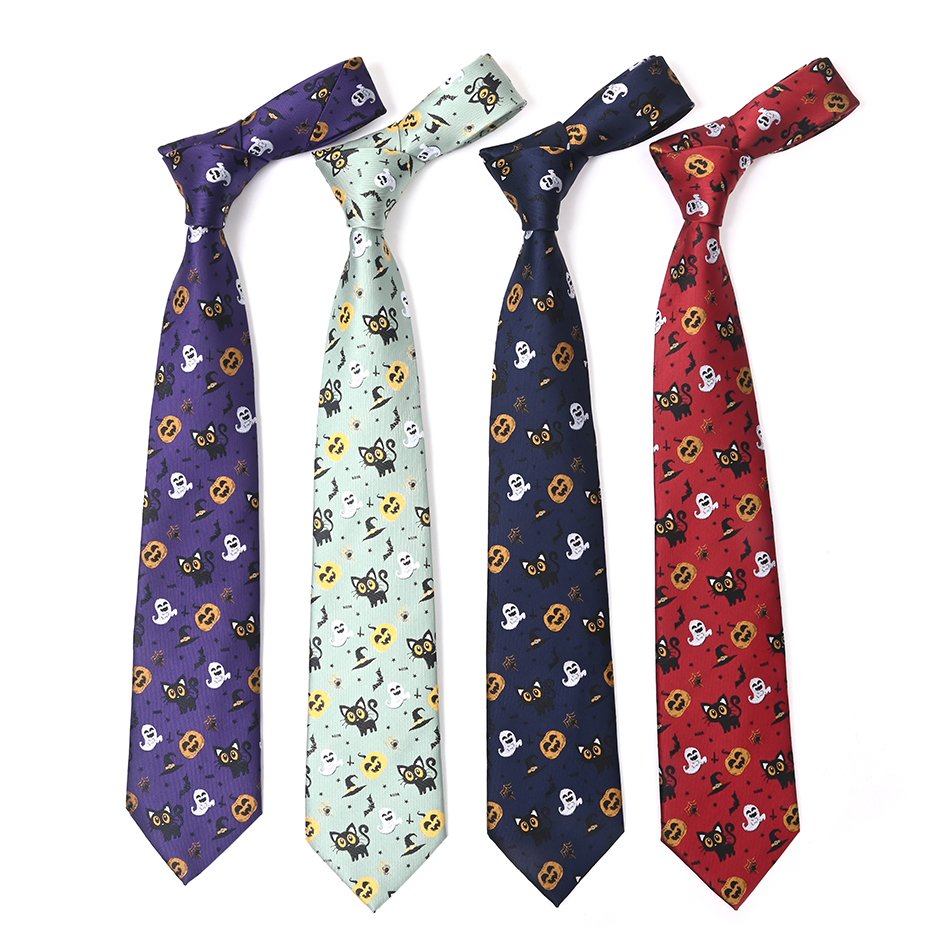 Yili Funny Mens Tie Holiday Season Party Gifts Neckties for Halloween Thanksgiving Christmas