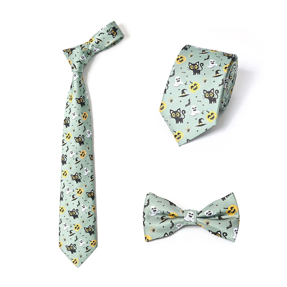 Yili Funny Mens Tie Holiday Season Party Gifts Neckties for Halloween Thanksgiving Christmas