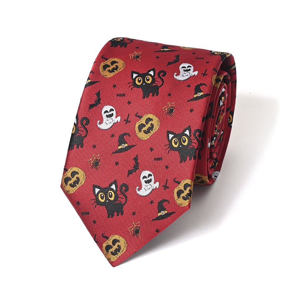 Yili Funny Mens Tie Holiday Season Party Gifts Neckties for Halloween Thanksgiving Christmas