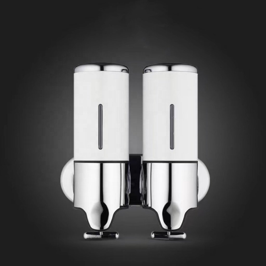 ABS Wall Mount Hand Soap Dispenser Hand Press Pump Soap Shampoo Single/Double Head Liquid Soap Dispenser