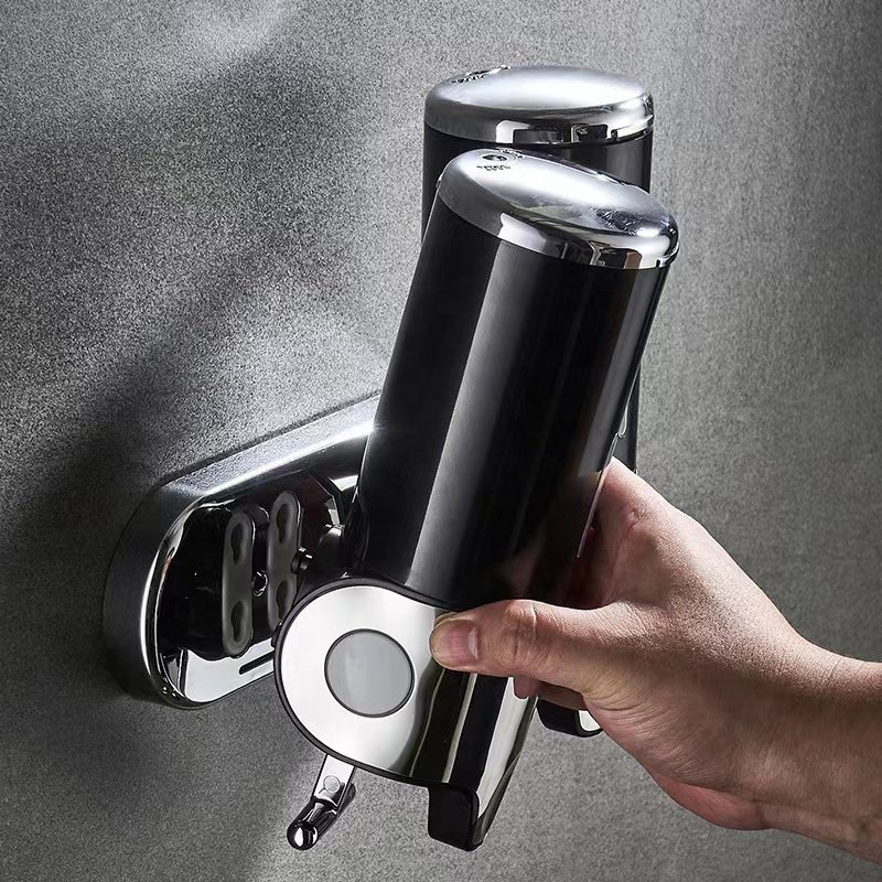 ABS Wall Mount Hand Soap Dispenser Hand Press Pump Soap Shampoo Single/Double Head Liquid Soap Dispenser