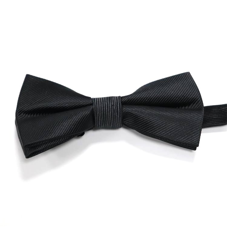 Low Price Polyester Affordable Wedding Bowties Manufacturer Wholesale Woven Plain Style Bow Ties