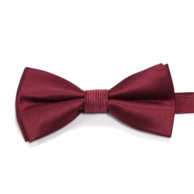 Low Price Polyester Affordable Wedding Bowties Manufacturer Wholesale Woven Plain Style Bow Ties