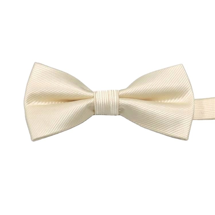 Low Price Polyester Affordable Wedding Bowties Manufacturer Wholesale Woven Plain Style Bow Ties